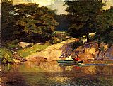 Park Canvas Paintings - Boating in Central Park